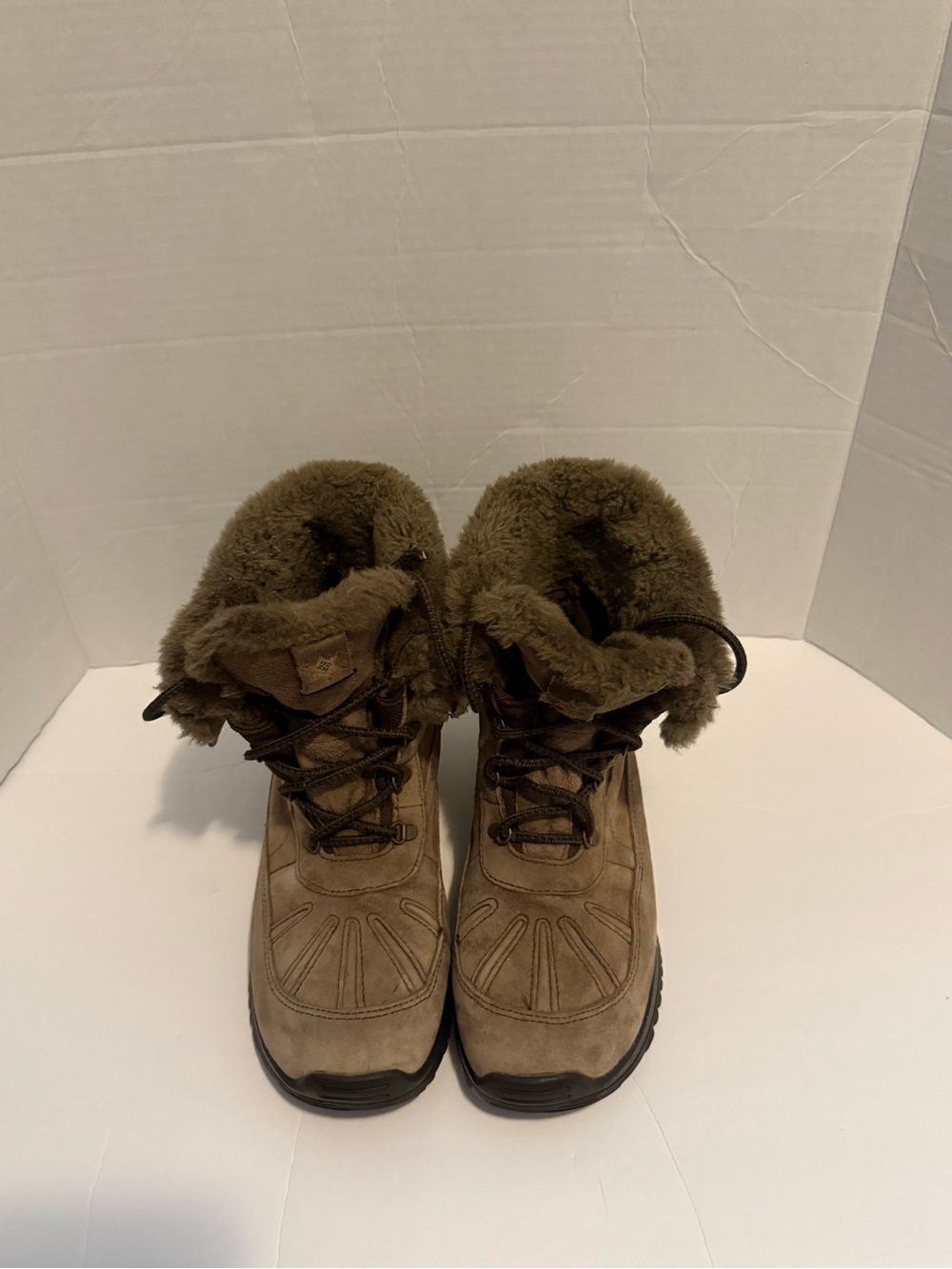VINTAGE COLUMBIA WATERPROOF LAVELA WINTER BOOTS WITH FAUX FUR TRIM